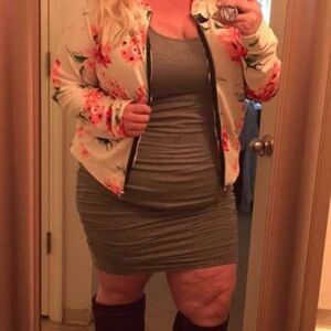 Torrid Gray Ruched Side Maxi Dress